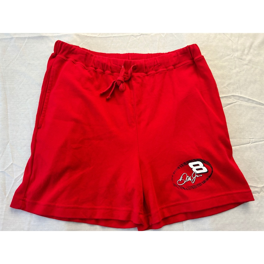 Chase‎ Authentics Dale Earnhardt Jr 8 NASCAR Shorts Red Cotton Womens Large